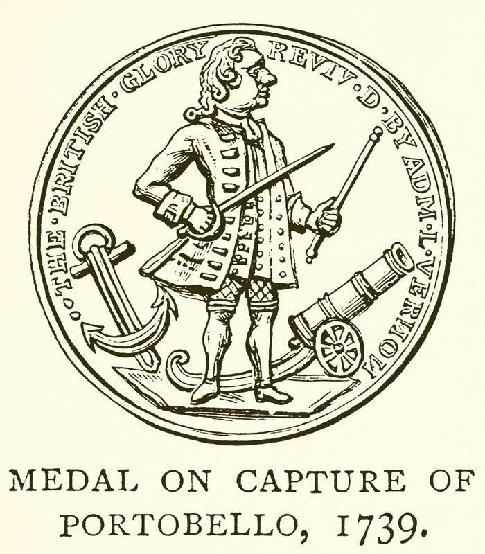Medal on Capture of Portobello, 1739 by English School