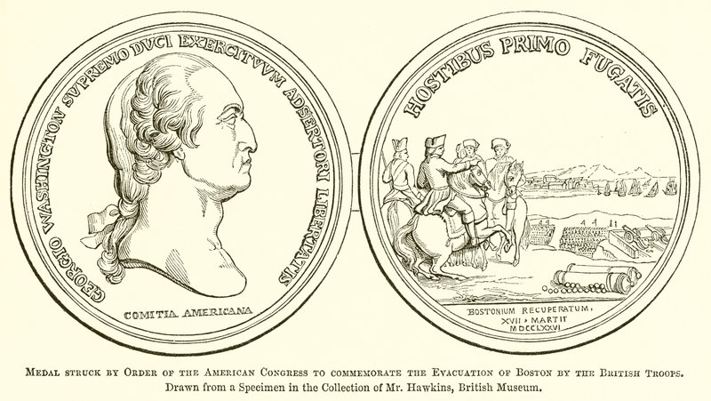 Medal by Order of the American Congress to Commemorate the Evacuation of Boston by the British Troops by English School