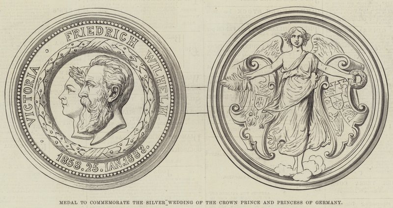 Medal to Commemorate the Silver Wedding of the Crown Prince and Princess of Germany by English School
