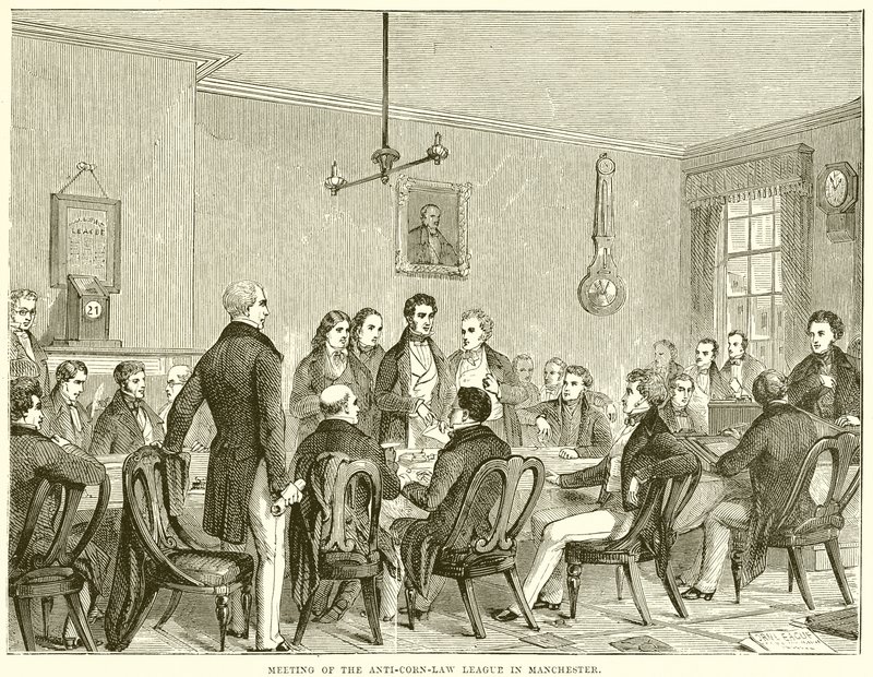 Meeting of the Anti-Corn-Law League in Manchester by English School