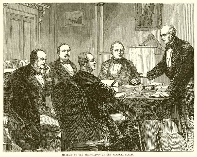 Meeting of the Arbitrators on the Alabama Claims by English School