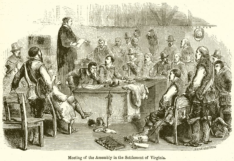 Meeting of the Assembly in the Settlement of Virginia by English School