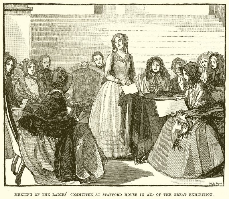 Meeting of the Ladies Committee at Stafford House in Aid of the Great Exhibition by English School