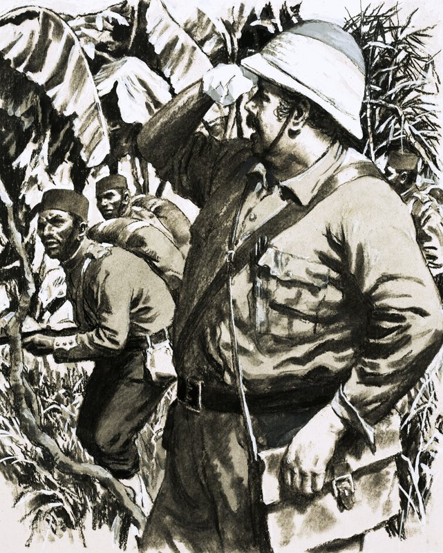 Melton Prior Marching through the Burmese Jungle with the 11th Bengal Native Infantry by English School