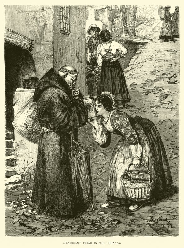 Mendicant Friar in the Brianza by English School