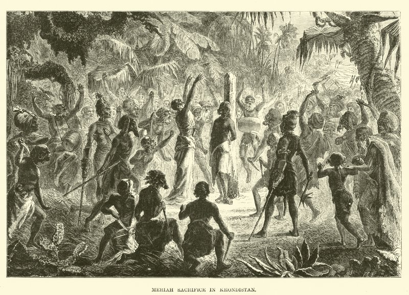 Meriah sacrifice in Khondistan by English School