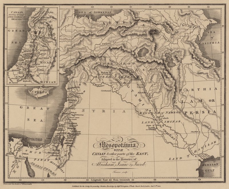 Mesopotamia with Canaan and other parts of the East, adapted to the histories of Abraham, Isaac and Jacob by English School