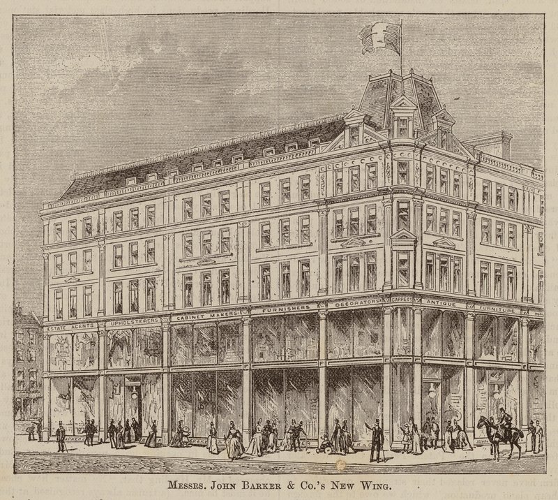 Messrs John Barker and Co, Drapers and General Warehousemen, Outfitters, Domestic Engineers, House Furnishers, and Purveyors, Kensington High Street by English School