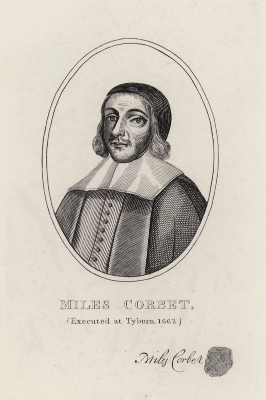 Miles Corbet (engraving) by English School