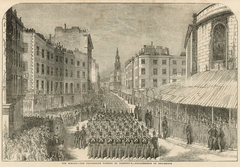 Military Parade on the Strand by English School