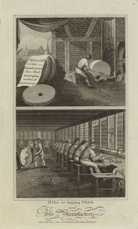 Mill for Grinding Files and File Manufactory by English School