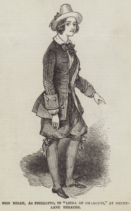 Miss Miran, as Pierrotto, in "Linda of Chamouni," at Drury-Lane Theatre by English School