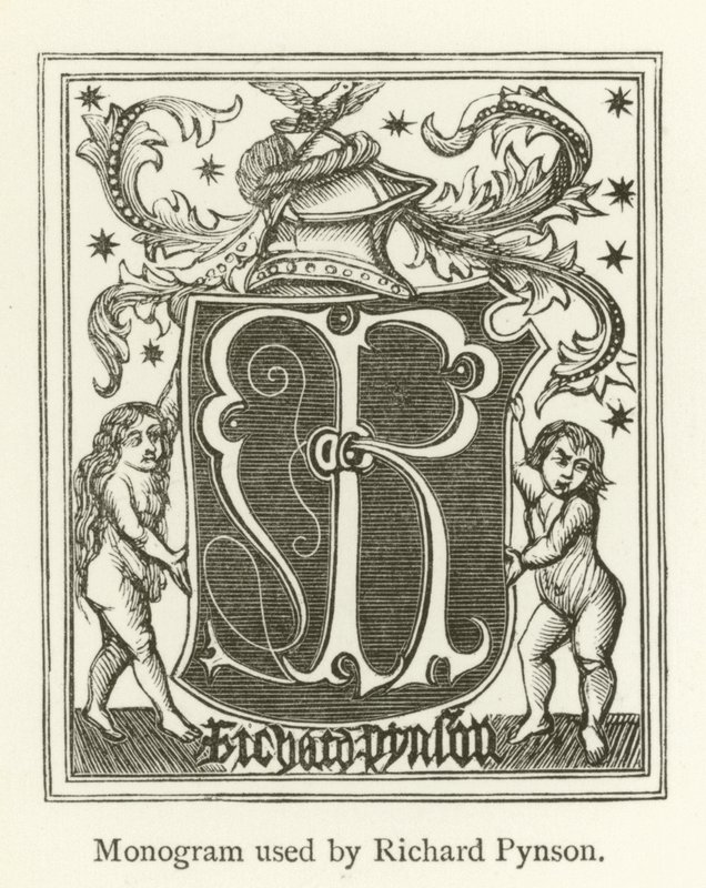 Monogram used by Richard Pynson by English School