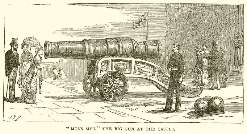 Mons Meg, the Big Gun at the Castle by English School