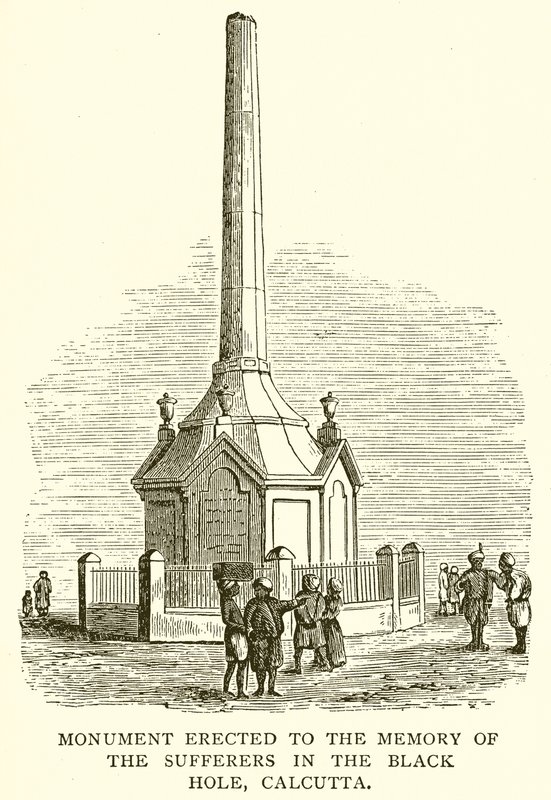 Monument Erected to the Memory of the Sufferers in the Black Hole, Calcutta by English School