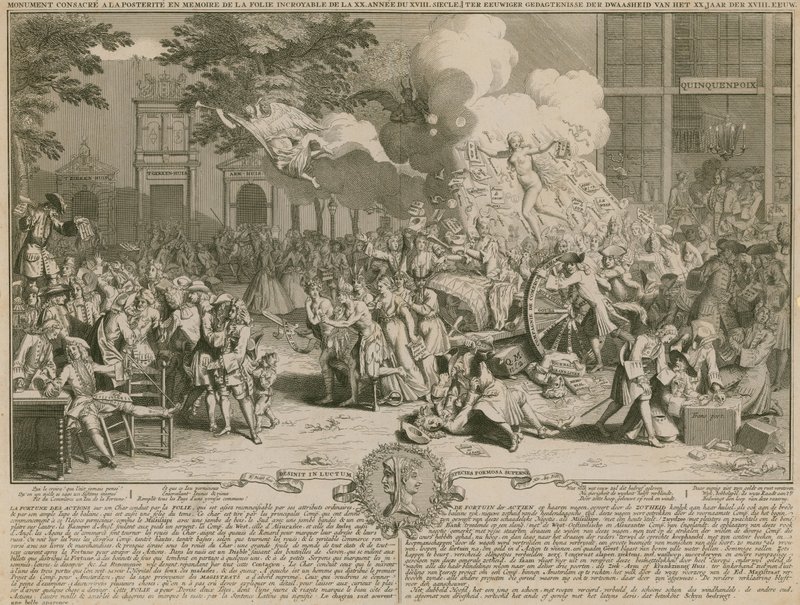 Monument consecrated to posterity in memory of the unbelievable folly of the 20th year of the 18th century by English School