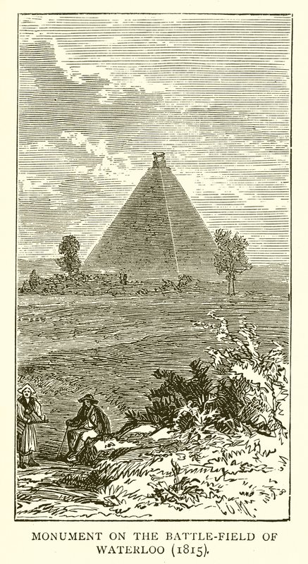 Monument on the Battle-Field of Waterloo (1815) by English School