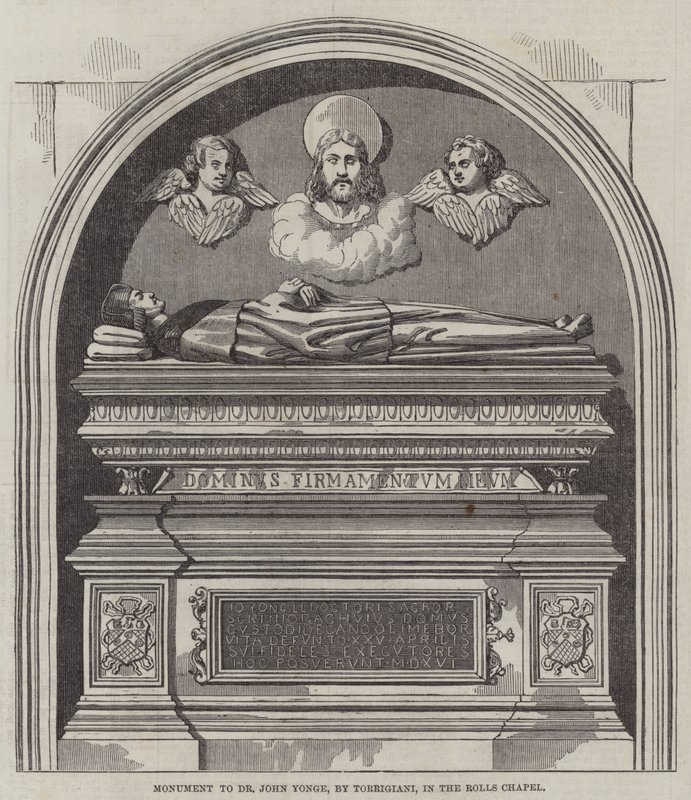Monument to Dr John Yonge, by Torrigiani, in the Rolls Chapel by English School