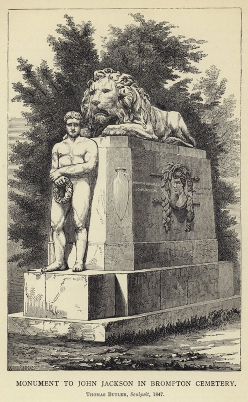 Monument to John Jackson in Brompton Cemetery by English School