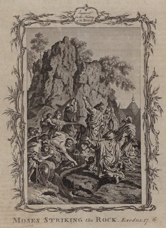 Moses Striking the Rock by English School