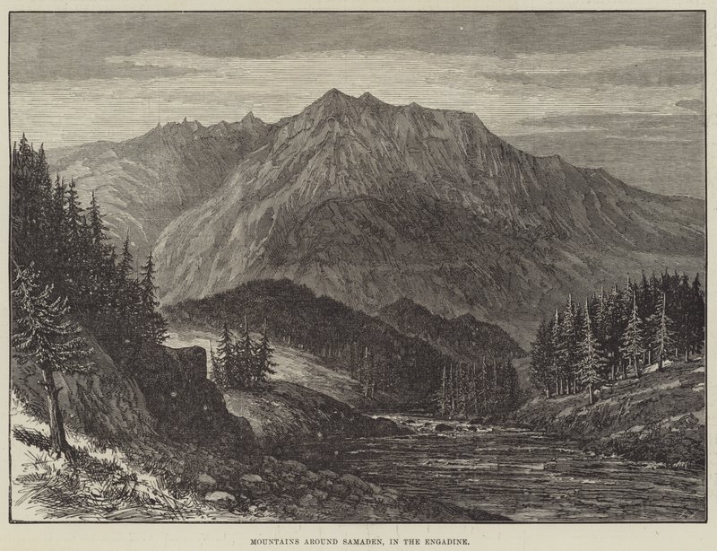 Mountains around Samaden, in the Engadine by English School