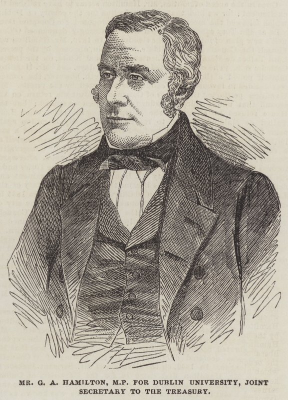 Mr G A Hamilton, MP for Dublin University, Joint Secretary to the Treasury by English School