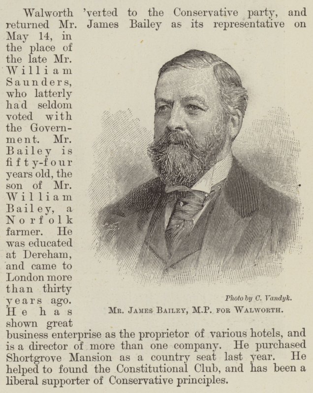 Mr James Bailey, MP for Walworth by English School