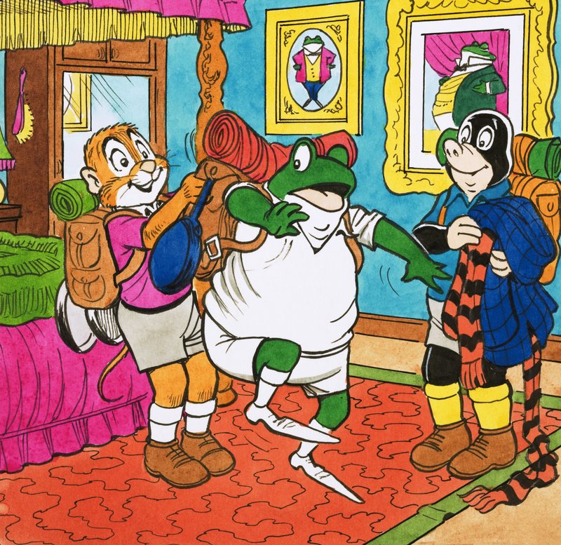 Mr Toad preparing for a hike by English School