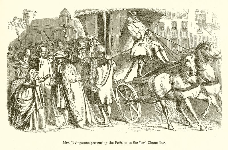 Mrs. Livingstone presenting the Petition to the Lord Chancellor by English School