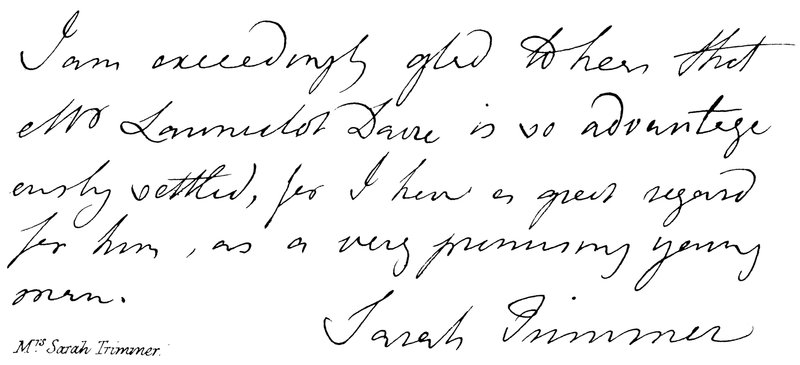 Mrs Sarah Trimmer by English School