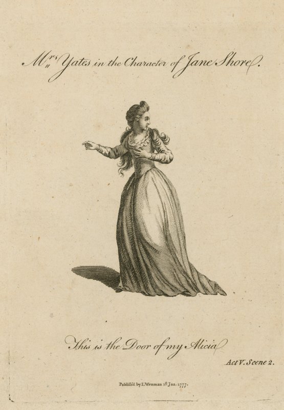 Mrs Yates in the character of Jane Shore by English School
