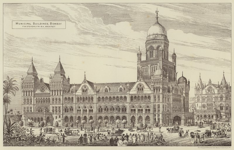 Municipal Buildings, Bombay by English School