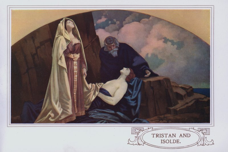 Murals in Peter Robinson restaurant: Tristan and Isolde by English School