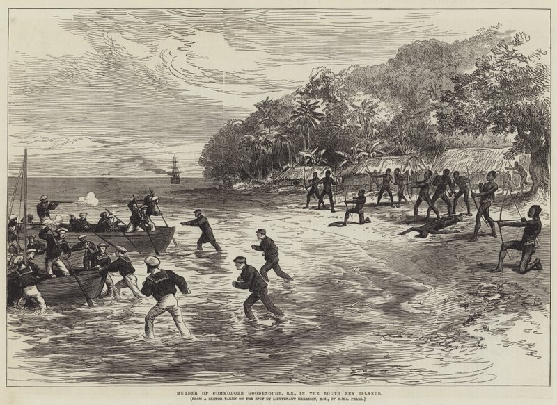 Murder of Commodore Goodenough, RN, in the South Sea Islands by English School