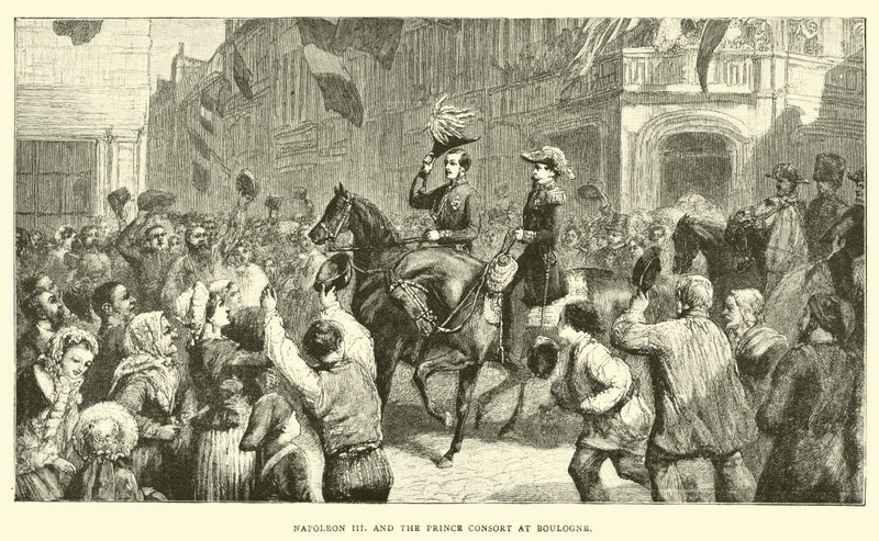 Napoleon III and the Prince Consort at Boulogne by English School