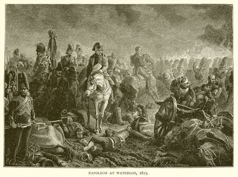 Napoleon at Waterloo, 1815 by English School