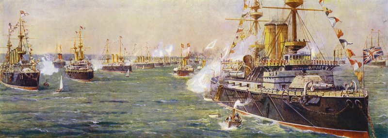 Naval Review at Spithead for the Diamond Jubilee of Queen Victoria by English School