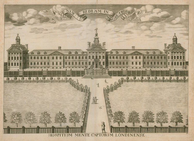New Bedlam Hospital, Moorfields, London by English School