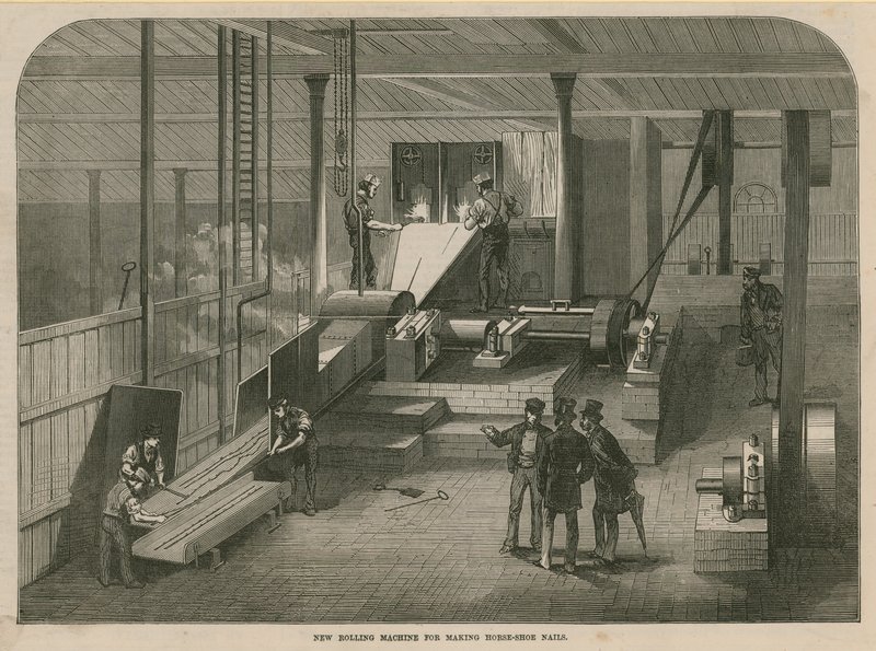 New Bolling Machine for making horse shoe nails by English School