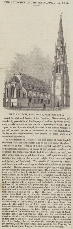 New Church, Broadway, Westminster by English School
