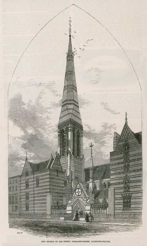 New Church of All Saints, on Margaret Street in Cavendish Square by English School
