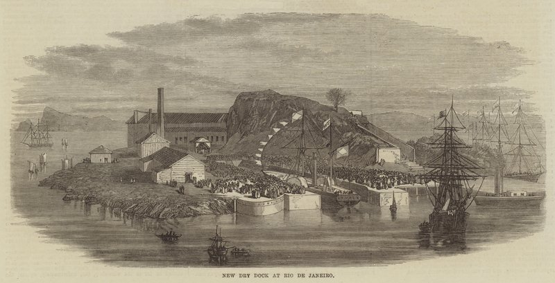New Dry Dock at Rio de Janeiro by English School