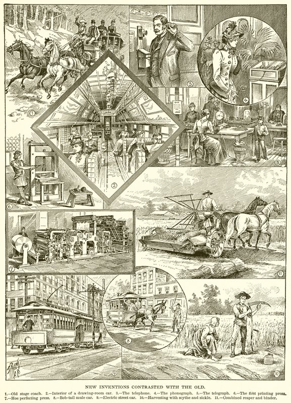 New Inventions Contrasted with the Old by English School