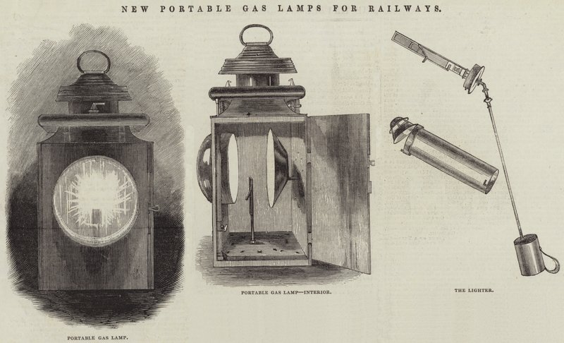 New Portable Gas Lamps for Railways by English School