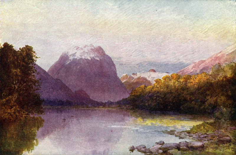 New Zealand: At the Head of Lake Te Anau by English School