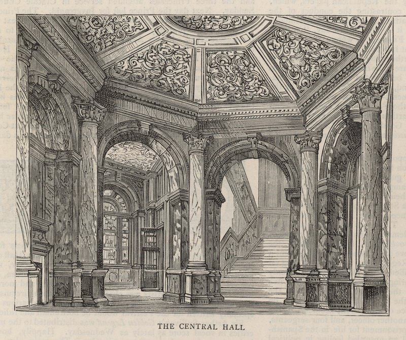 New Building of the Constitutional Club in Northumberland Avenue: The Central Hall by English School