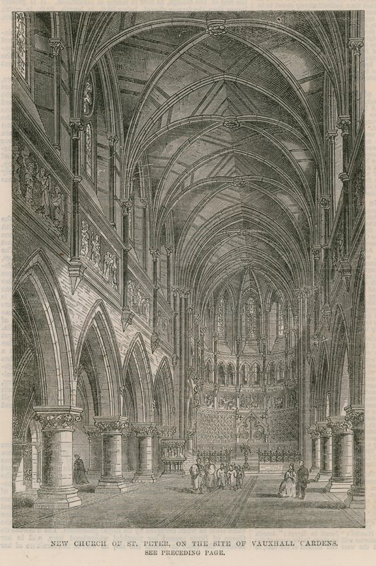New Church of St Peter on the Site of Vauxhall Gardens by English School