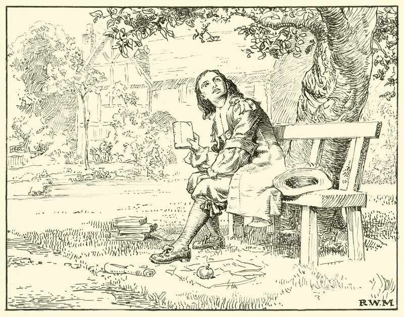 Newton and the Apple by English School