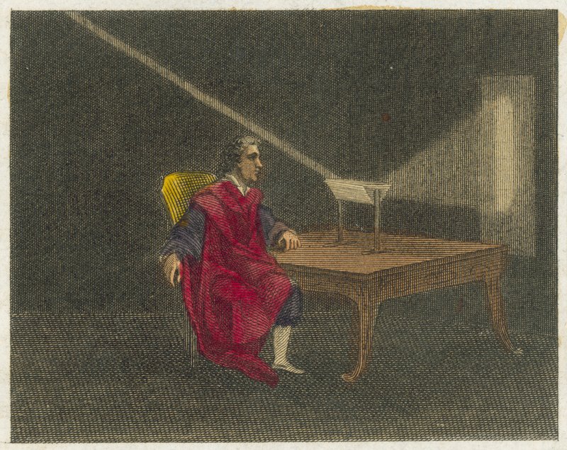 Newton Discovering the Nature of Light by English School