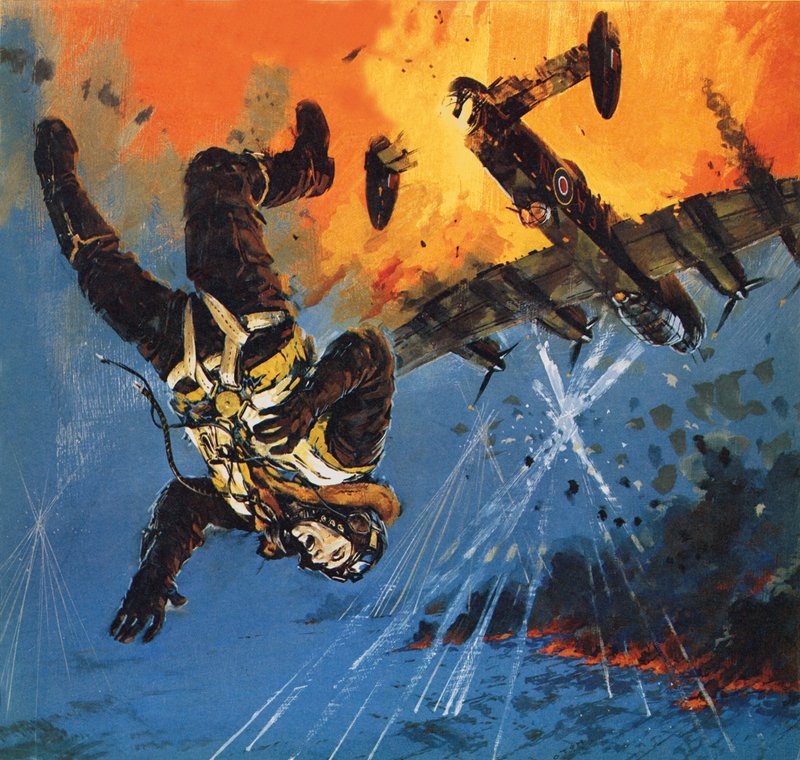 Nicholas Alkmade Falling Three Miles Without a Parachute by English School
